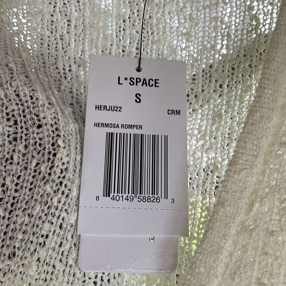 NWT L*Space womans cream knit romper - Picture 7 of 13